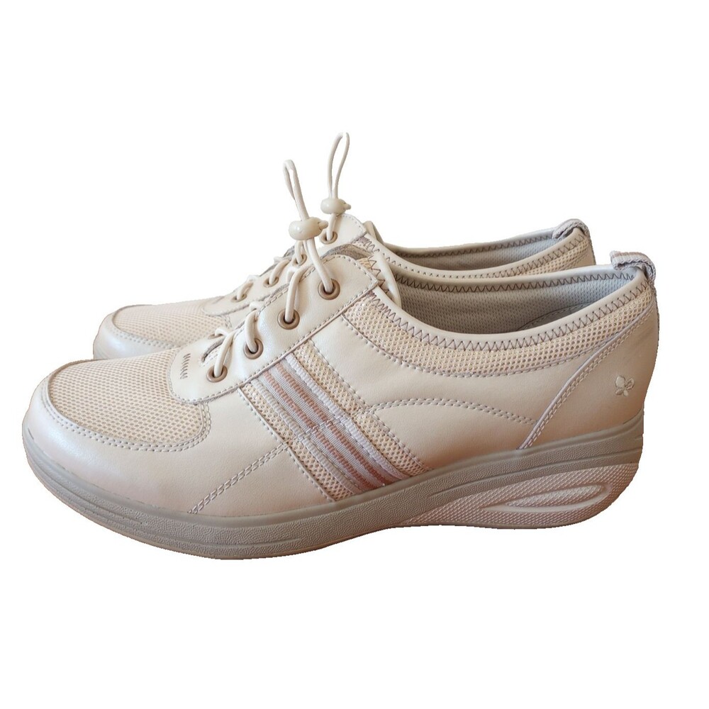 Grasshoppers Get Fit Womens Size 10 Gold Toggle Low Top Sneakers Comfort Shoes